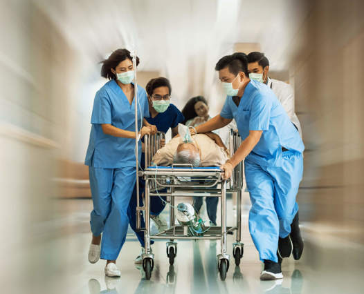 Medical staff in emergency department