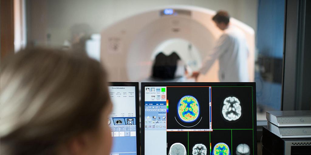 Radiology technicians working together
